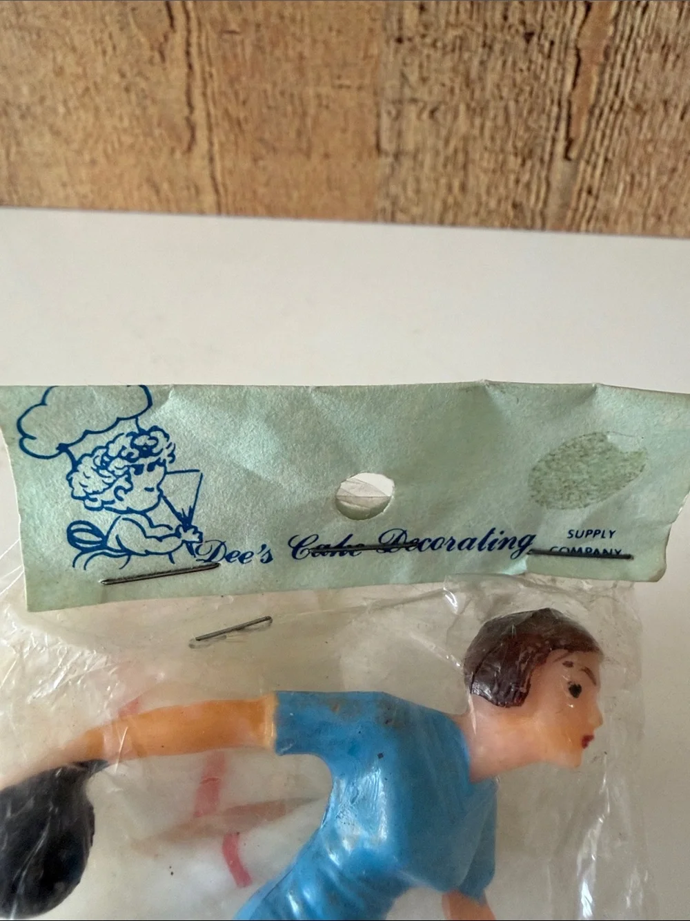Vintage Lady Bowler Cake Topper with Bowling Pins